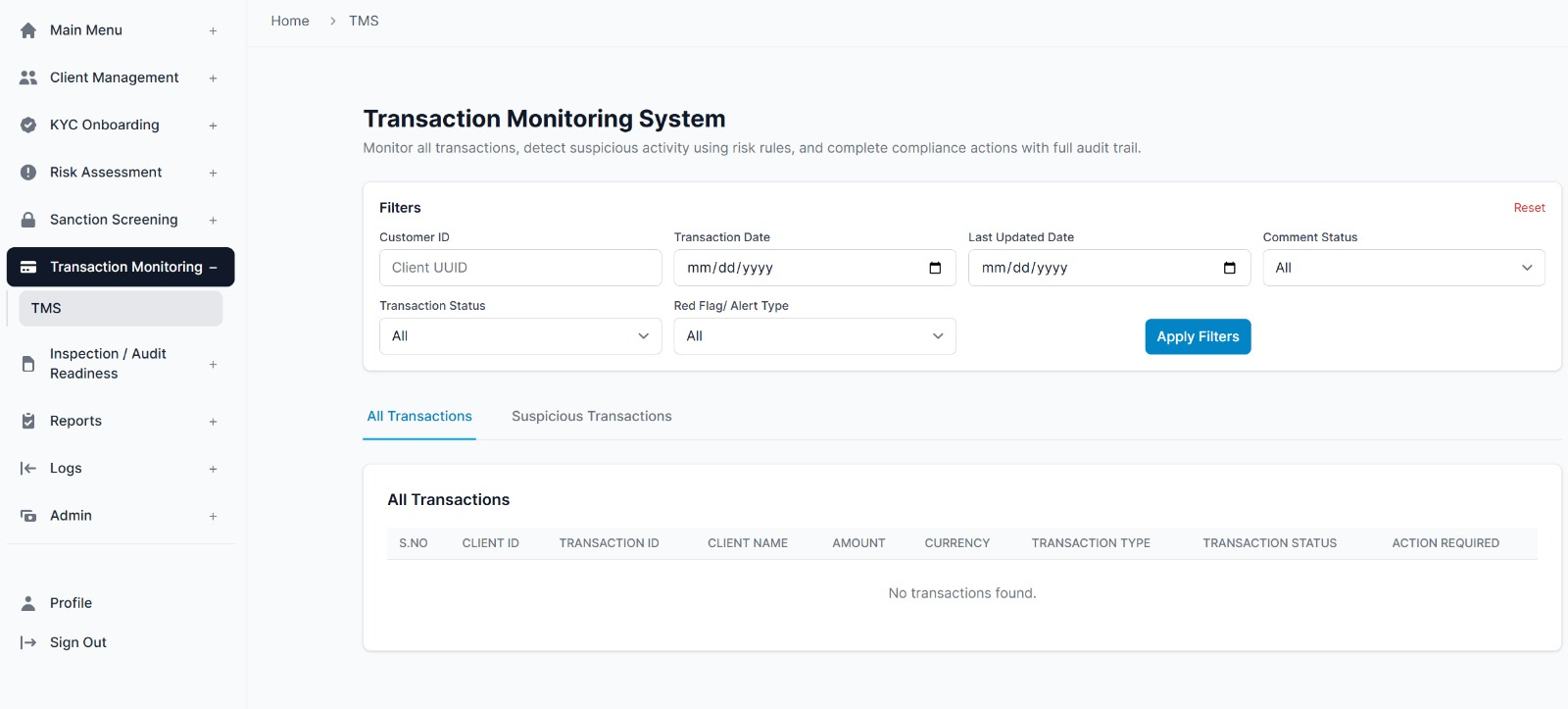 Transaction Monitoring Module